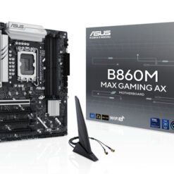 ASUS B860M MAX GAMING AX Intel LGA1851 mATX motherboard Advanced AI 4xDDR5 PCIe 5.0 x16 3xM.2 1xDisplayPort 4xSATA