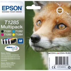 EPSON 2LB T1285 ink cartridge black and tri-color standard capacity 5.9ml and 3 x 3.5ml 4-pack RF-AM blister w/s